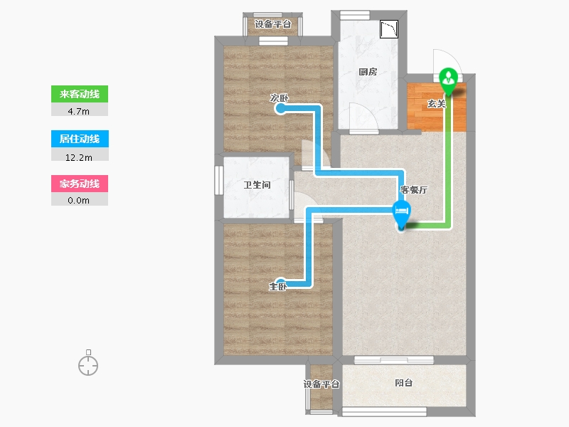 河北省-石家庄市-万科未来城-57.41-户型库-动静线