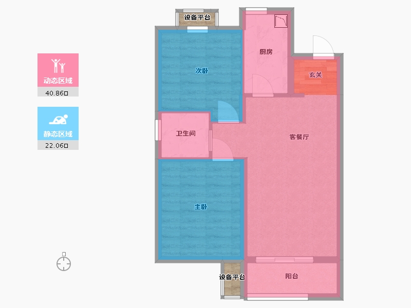 河北省-石家庄市-万科未来城-57.41-户型库-动静分区