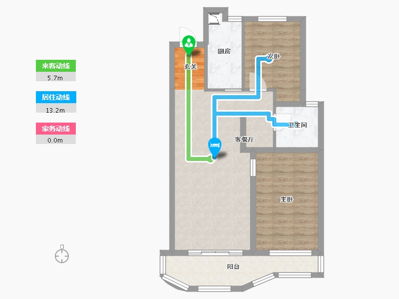 河北省-石家庄市-长安润江壹号-68.91-户型库-动静线