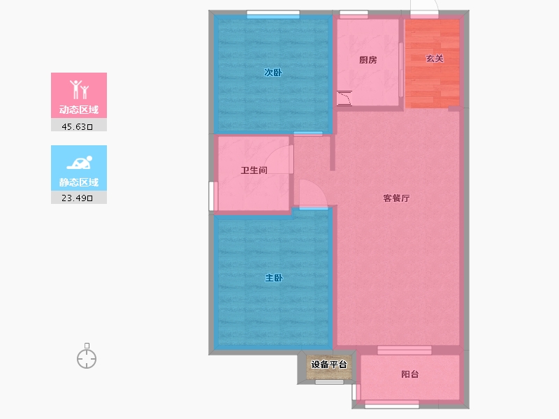 河北省-石家庄市-万科正定文化村-62.38-户型库-动静分区