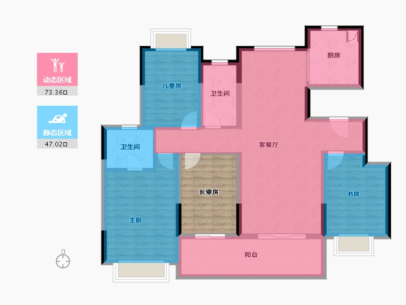 广西壮族自治区-北海市-雅居乐金海湾-118.54-户型库-动静分区