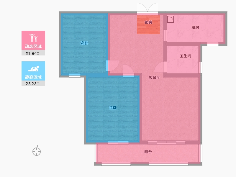 河北省-石家庄市-润江正定壹�院-74.40-户型库-动静分区