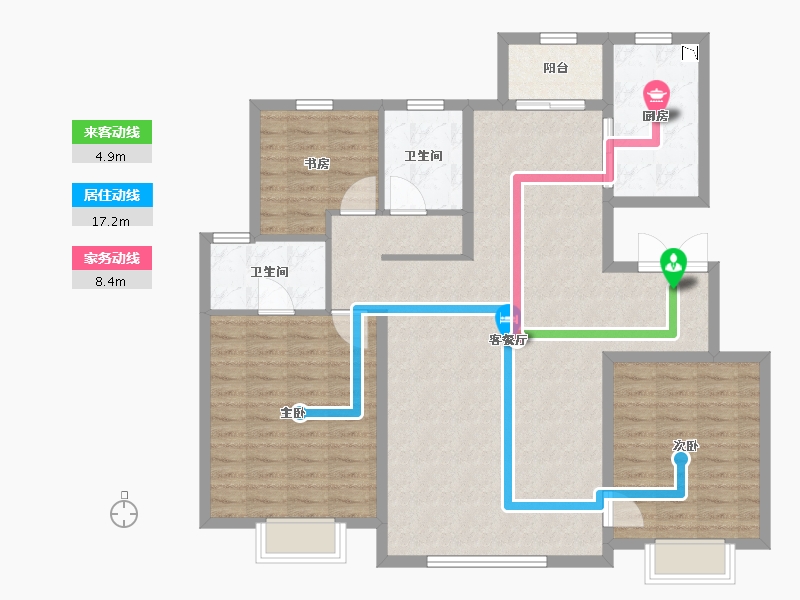 天津-天津市-御江台-118.00-户型库-动静线