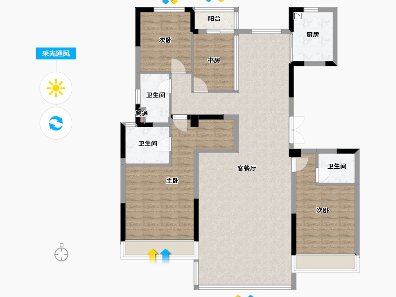 河南省-郑州市-正商丰华上境-134.19-户型库-采光通风