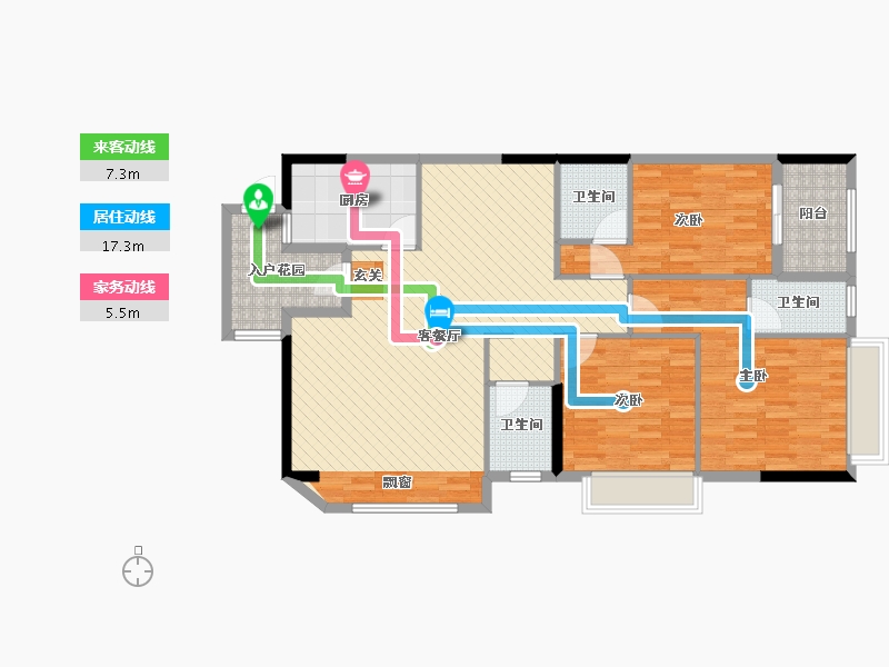 福建省-漳州市-九龙新城-111.96-户型库-动静线