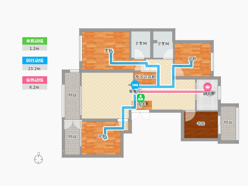 浙江省-温州市-泰顺华鸿中央广场-97.12-户型库-动静线