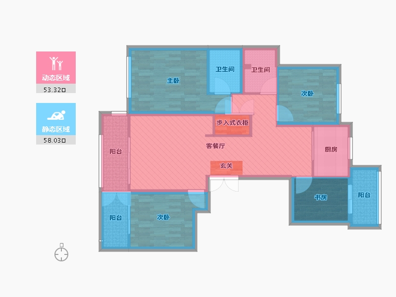 浙江省-温州市-泰顺华鸿中央广场-97.12-户型库-动静分区