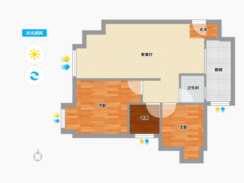 重庆-重庆市-中交万都汇-58.25-户型库-采光通风