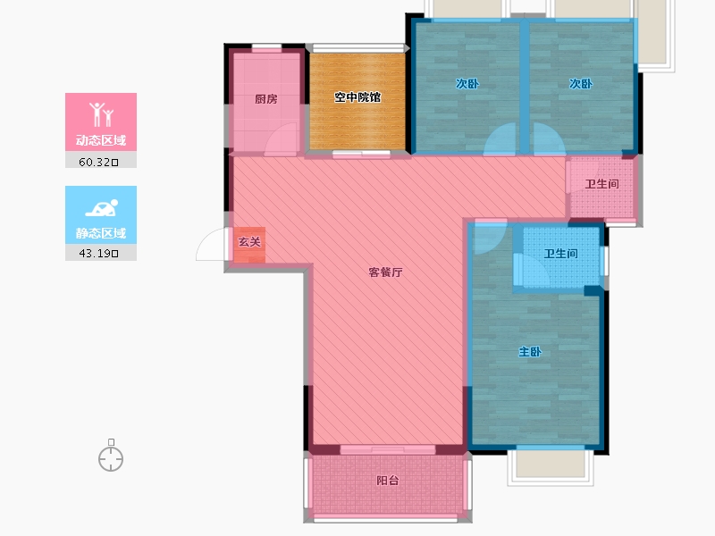 广西壮族自治区-南宁市-贵源城市新都-97.86-户型库-动静分区