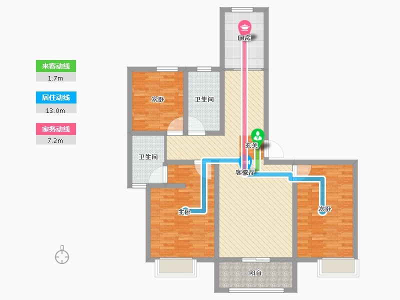 江苏省-淮安市-金域华府-100.00-户型库-动静线