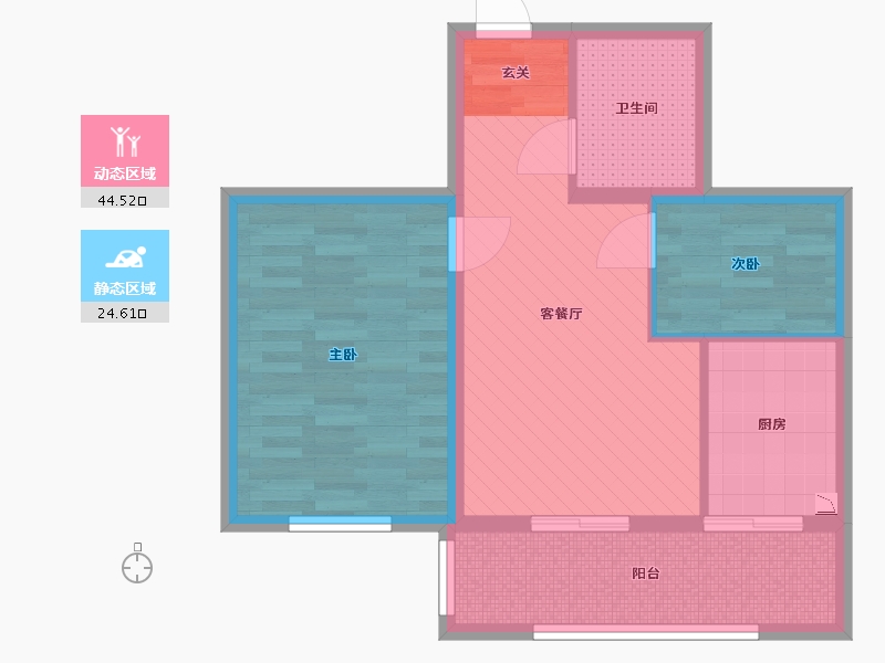 河南省-信阳市-万家灯火张李湾商住城-60.39-户型库-动静分区