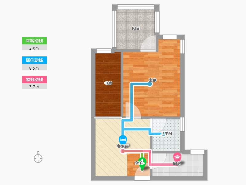 四川省-成都市-城市锦江花园二期-37.40-户型库-动静线