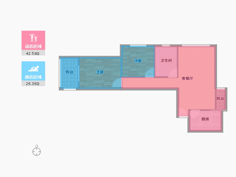 北京-北京市-金泰小区-60.78-户型库-动静分区