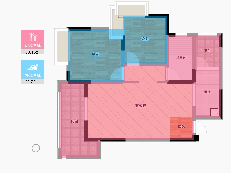 四川省-成都市-棠湖泊林城-70.11-户型库-动静分区