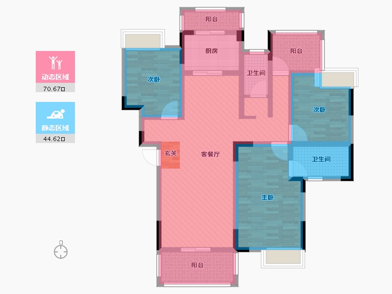 四川省-绵阳市-长虹南山一号-98.80-户型库-动静分区