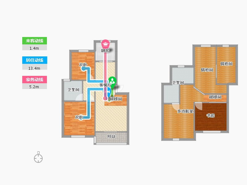 浙江省-杭州市-集美岸上蓝山-122.45-户型库-动静线