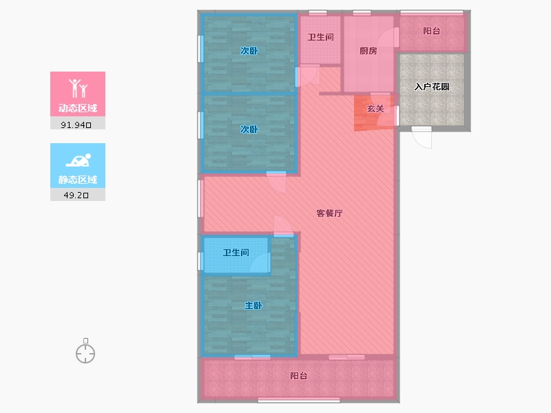 山东省-临沂市-瀧璟-134.47-户型库-动静分区