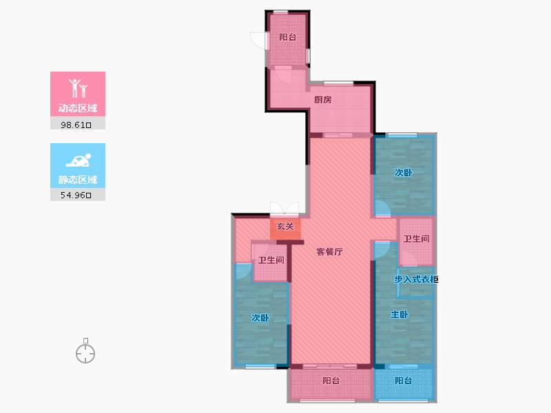 山西省-运城市-盐湖金座-134.54-户型库-动静分区