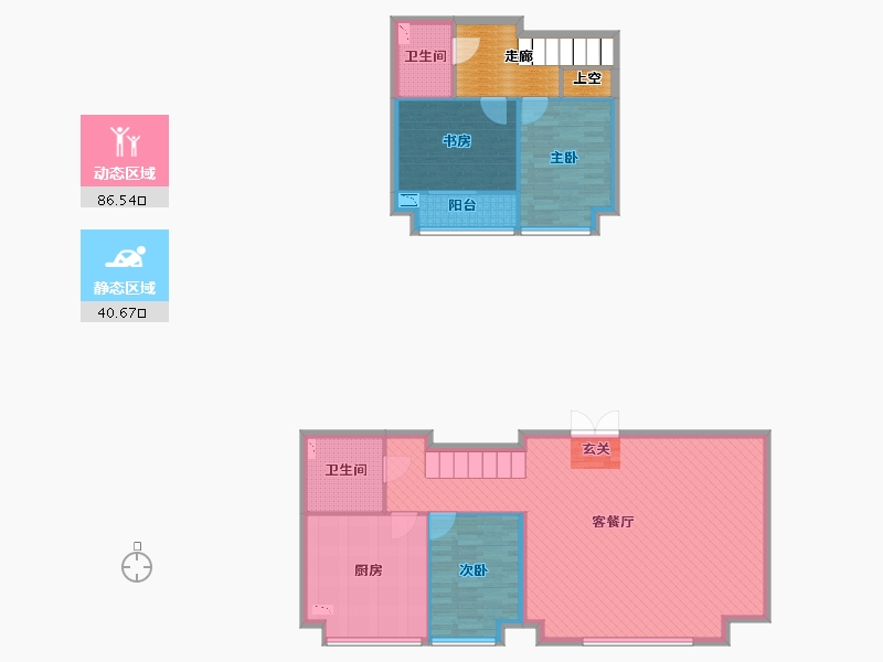 北京-北京市-UHN国际村-一期-125.41-户型库-动静分区