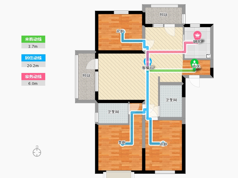 山东省-临沂市-荣盛沂河馨苑A区-93.36-户型库-动静线