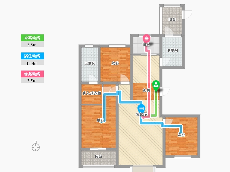 河北省-保定市-天鹅湖-104.00-户型库-动静线