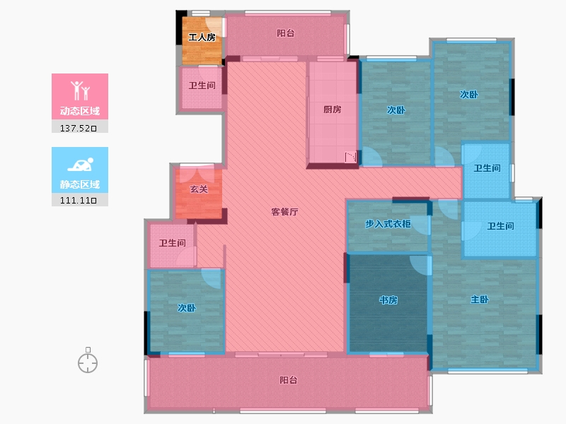 广西壮族自治区-南宁市-保利山渐青-228.32-户型库-动静分区