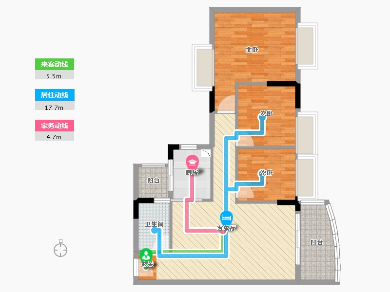 广东省-广州市-富力现代-75.64-户型库-动静线