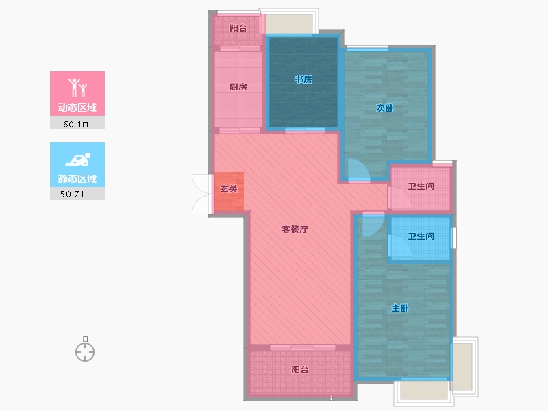 江西省-九江市-中房浔阳城-96.83-户型库-动静分区