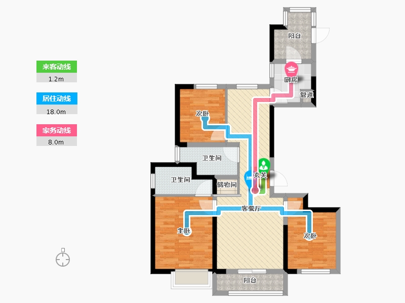 河南省-郑州市-白沙雁鸣社区-77.48-户型库-动静线