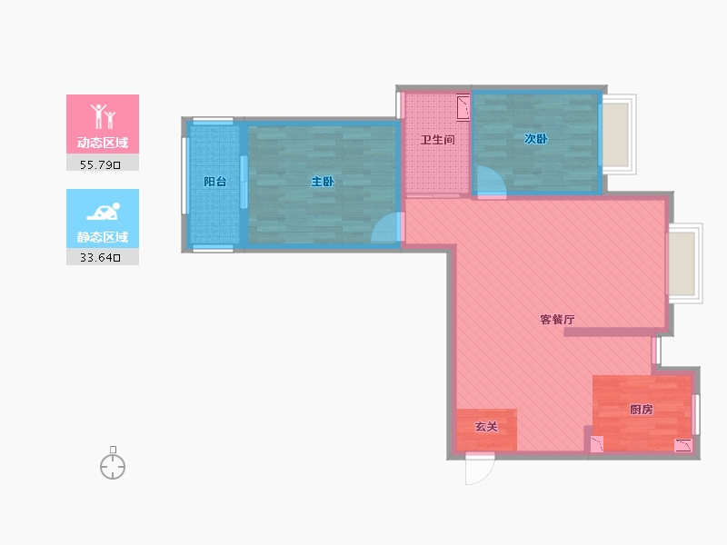 江苏省-南京市-国际华城-79.57-户型库-动静分区