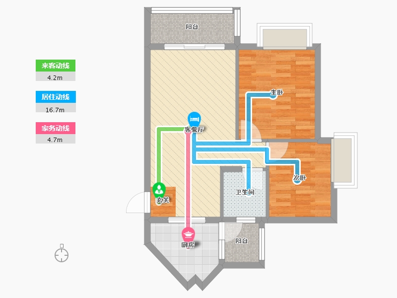 广东省-深圳市-招商桃花园一期-58.92-户型库-动静线