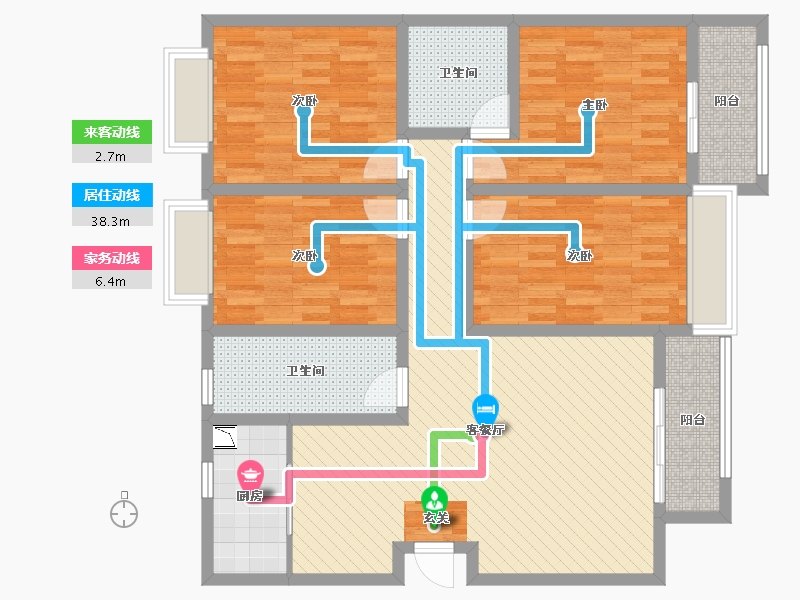 河南省-洛阳市-鑫隆花园-116.25-户型库-动静线