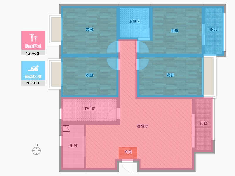 河南省-洛阳市-鑫隆花园-116.25-户型库-动静分区