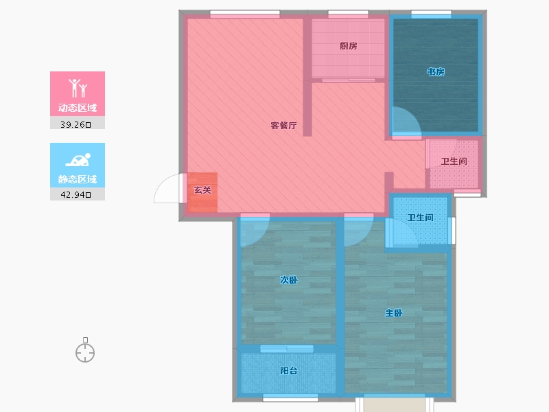 河南省-安阳市-林州市红旗渠大道-70.72-户型库-动静分区