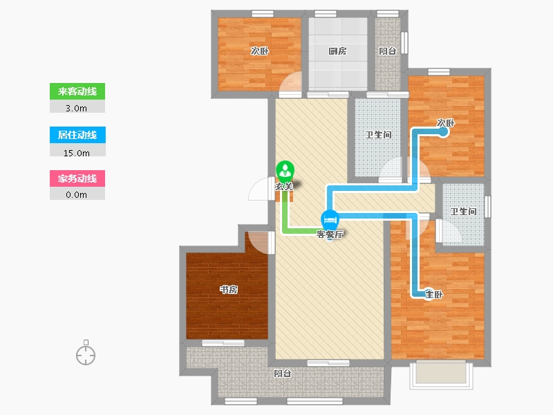 山东省-菏泽市-御景天下-103.85-户型库-动静线