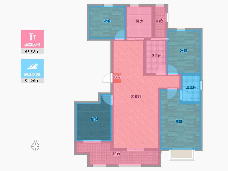 山东省-菏泽市-御景天下-103.85-户型库-动静分区