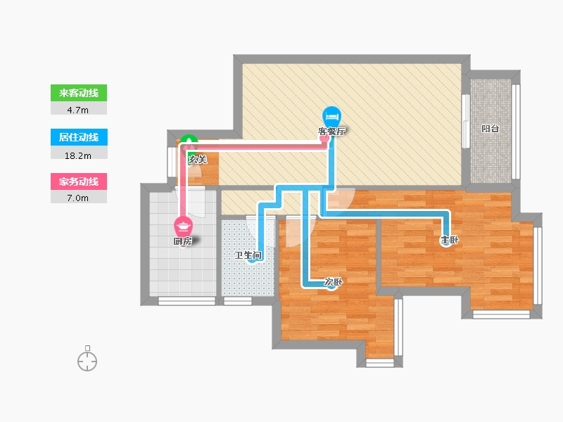 四川省-成都市-樟菊园-62.96-户型库-动静线