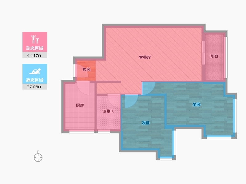 四川省-成都市-樟菊园-62.96-户型库-动静分区