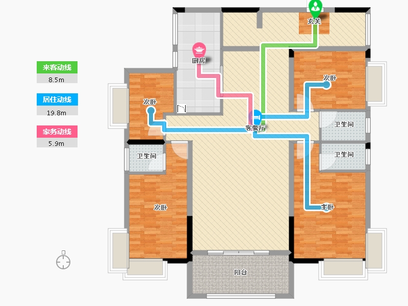 广东省-佛山市-中港城-142.12-户型库-动静线