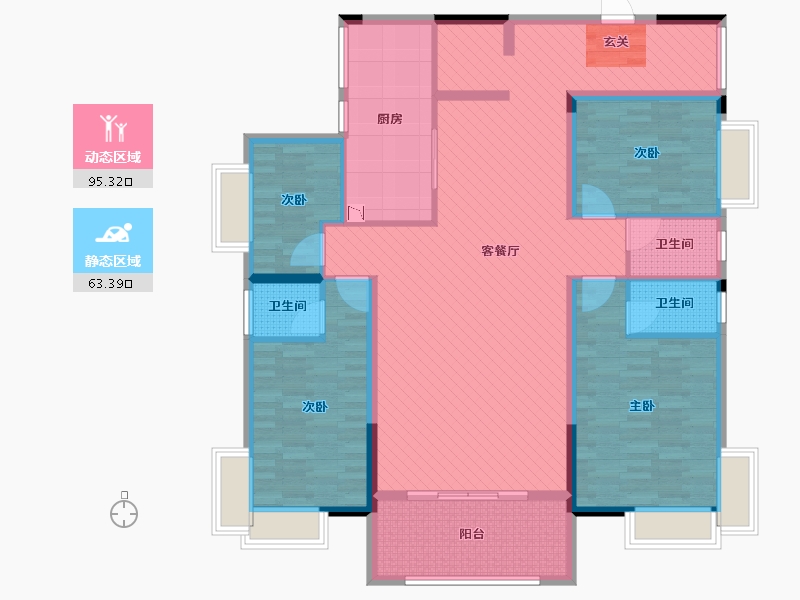 广东省-佛山市-中港城-142.12-户型库-动静分区