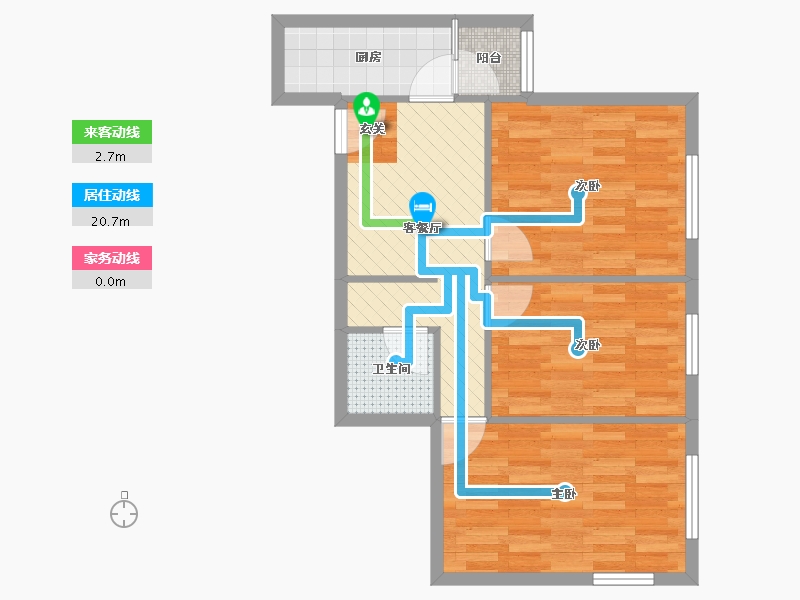 北京-北京市-慧忠北里第四社区-56.48-户型库-动静线