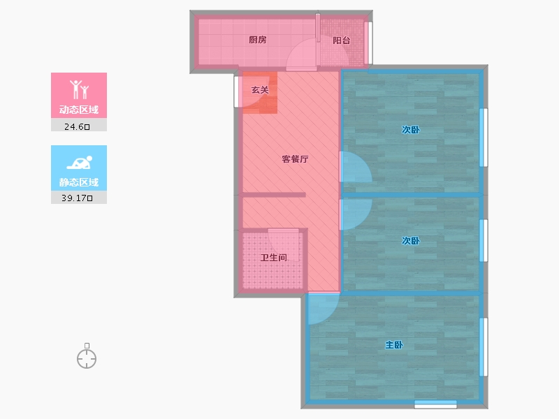 北京-北京市-慧忠北里第四社区-56.48-户型库-动静分区