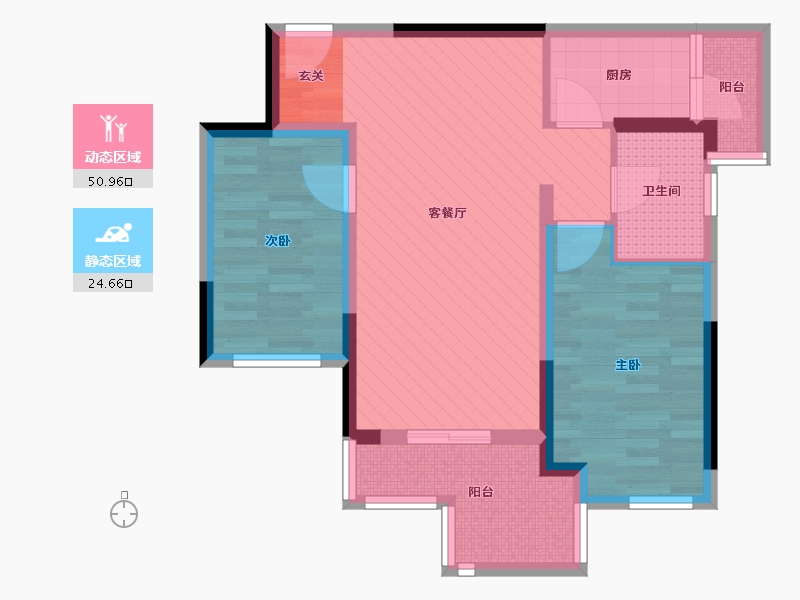 重庆-重庆市-万达-65.42-户型库-动静分区