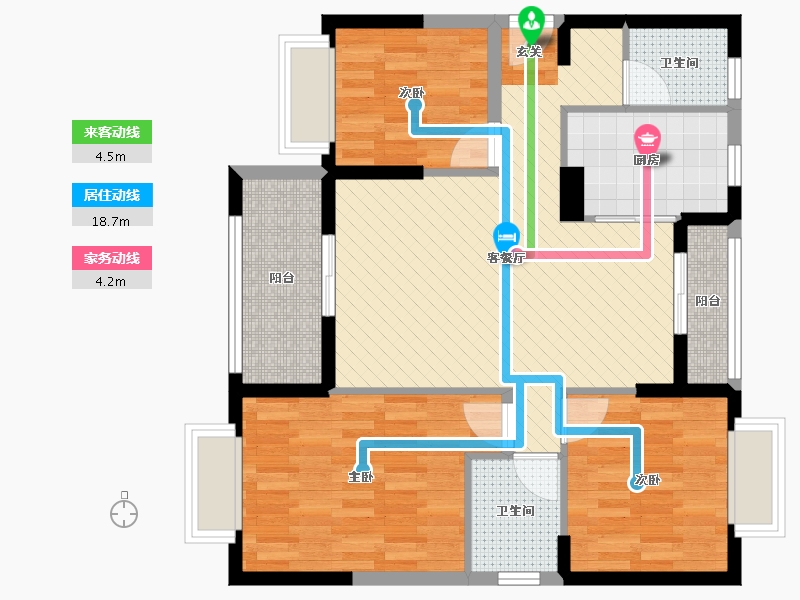 湖北省-武汉市-石首书香门第-85.01-户型库-动静线