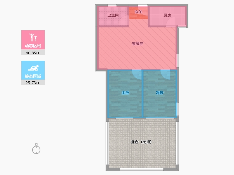 浙江省-杭州市-天虹公寓-85.94-户型库-动静分区