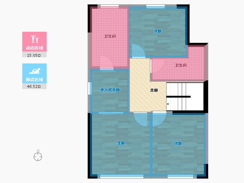 北京-北京市-中骏西山天璟-64.98-户型库-动静分区