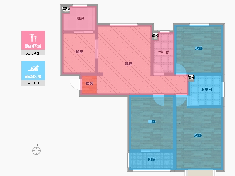 河北省-沧州市-赵庄西街-102.12-户型库-动静分区