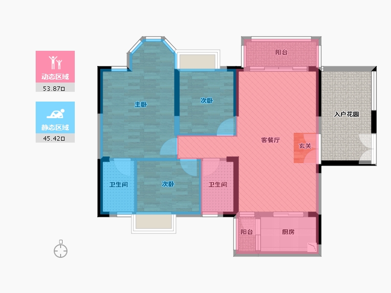 广东省-清远市-龙汇领峰-99.15-户型库-动静分区