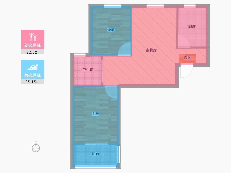 上海-上海市-水岸金桥苑-50.40-户型库-动静分区