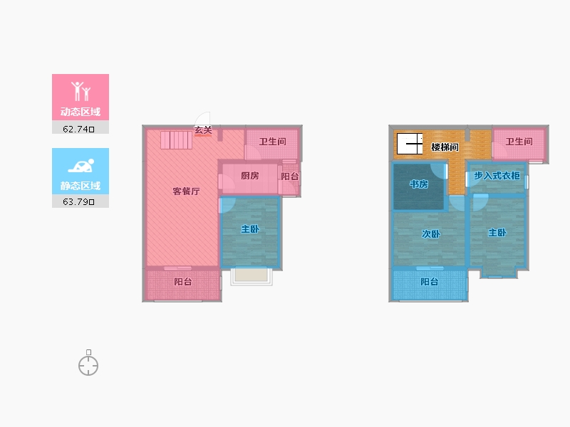 山东省-临沂市-江泉江泉二期-120.78-户型库-动静分区